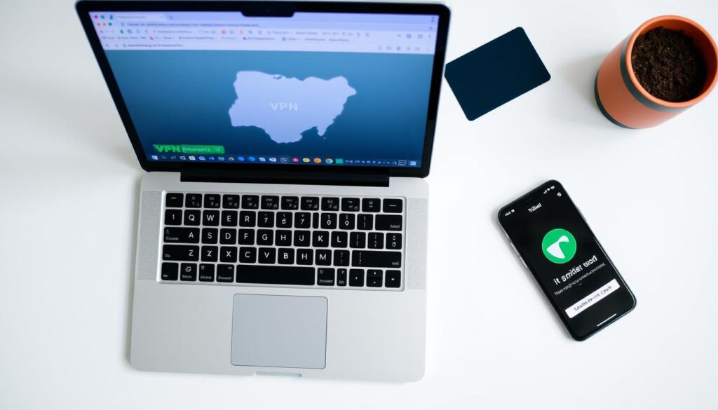 Notwendige Tools für Tidal über Nigeria mit VPN: Laptop mit VPN-App und Kreditkarte Notwendige Tools für Tidal über Nigeria mit VPN: Laptop mit VPN-App und Kreditkarte