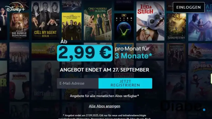 Disney+ 3 Monate ab 2,99€