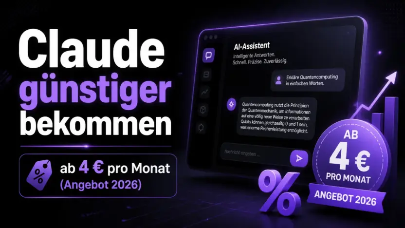 Claude günstiger bekommen – ab 4 € pro Monat