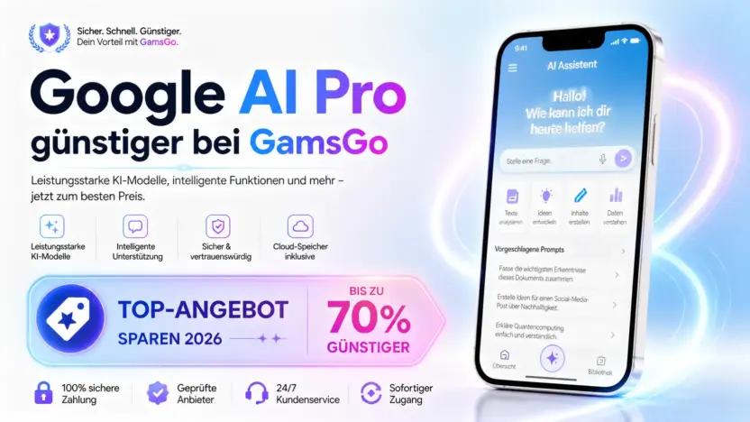 Google AI Pro günstiger bei GamsGo